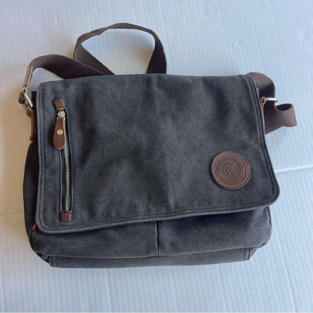 Augur Small Messenger Bag for Men Women Casual Work Bag Canvas Satchel Bag